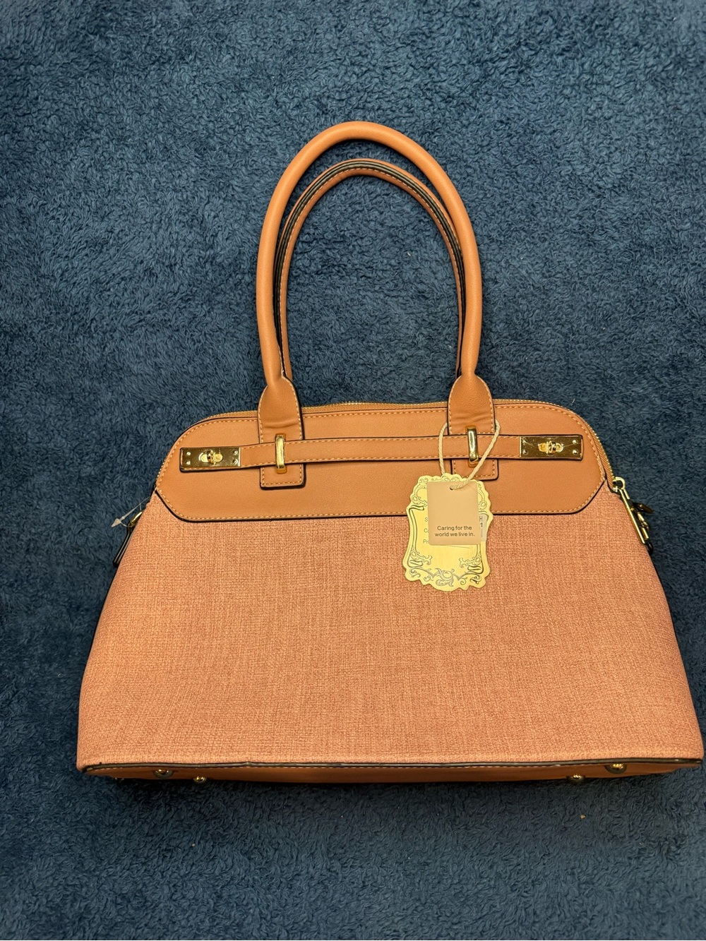 Pink Structured Top-Handle Bag